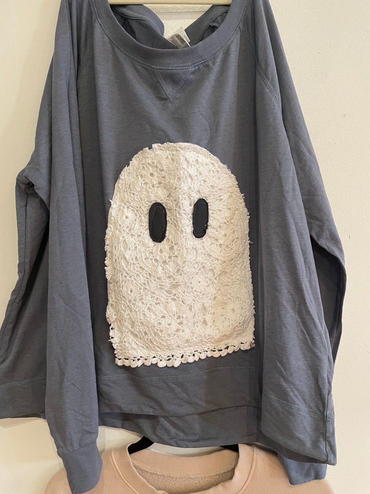 Handmade lace ghost crewneck