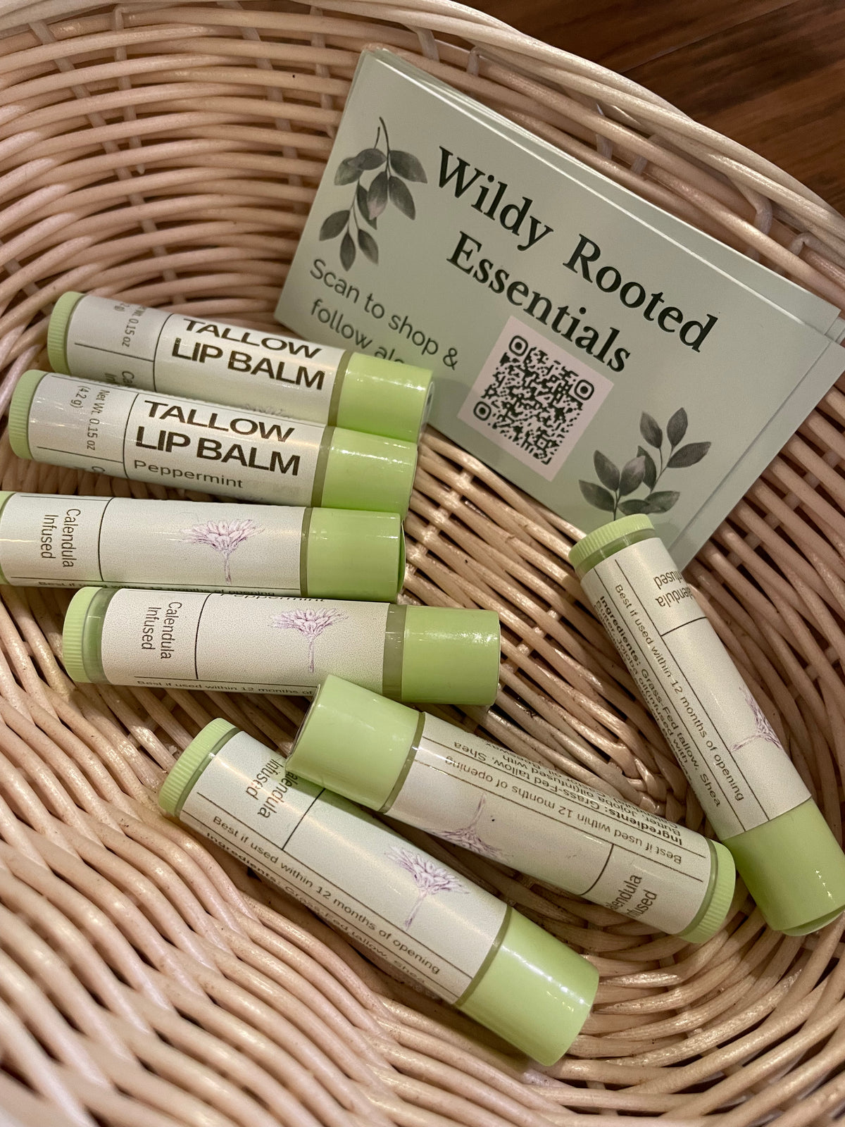Wildly rooted lip balm